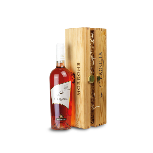 Cofanetto in legno con Vino Stragolia Rosato IGP - Idea regalo